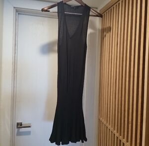 Barabara BUI Black Sleeveless Pleated Bottom Dress, Worn Once